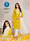 Titli 2 By Kaya Rayon Slub Kurti With Bottom Dupatta Orders In India